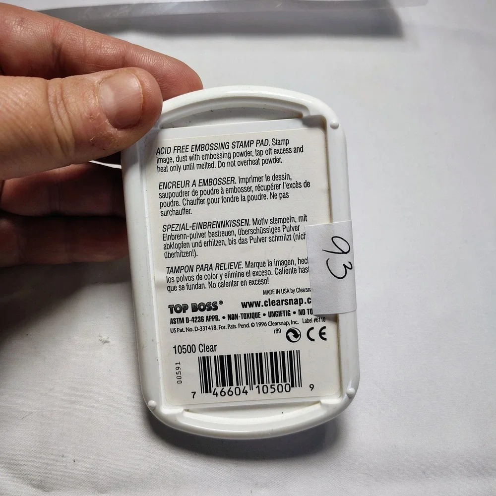 Top Boss Clear Embossing‎ Stamp Pad Acid Free for Crafting and Scrapbooking